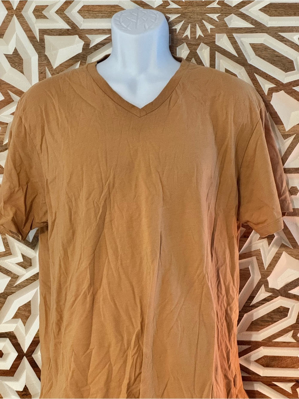 J. Crew. Men's V-Neck Cotton T-Shirt in Brown
